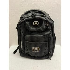 Ogio Excelsior Backpack Gray Black Multiple Compartments Zipper Closure One Size